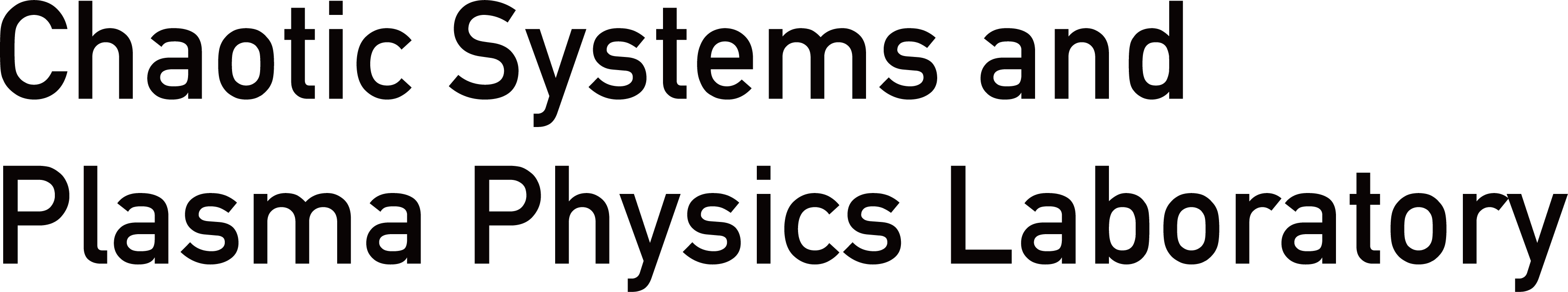 Chaotic Systems and Plasma Physics Laboratory Logo txt